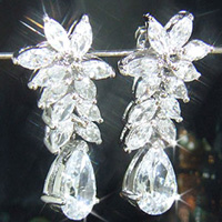 Lab Created Diamond Earrings # 14