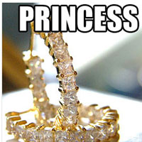 Lab Created Diamond Earrings # 10