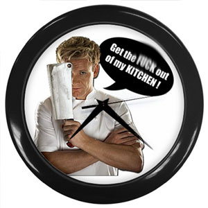 Gordon Ramsay Kitchen Nightmares Cooking Clock