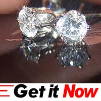 Lab Created Diamond Earrings # 37