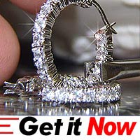 Lab Created Diamond Earrings # 30