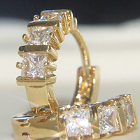 Lab Created Diamond Earrings # 51