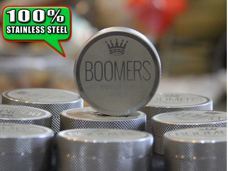 Boomers 100% 304L Stainless Steel Weed Grinder Tobacco Herb