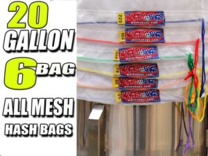 ALL MESH BUBBLE BAGS: 32-30-20 GALLON - 6 BALL MESH BUBBLE BAGS: 32-30-20 GALLON - 6 BAG SETAG SET
