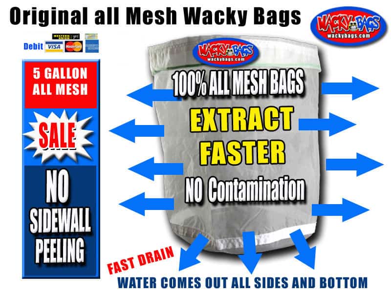Wacky Willys Bubble Bags All Mesh Hash Filters Wacky Bags - 5 Gallon