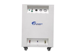 Image: California Air Compressor CAT-10020DSPCAD 10 Gallon Steel Tank Air Compressor with Soundproof Cabinet. 4 hp, 220V - Ideal for a quiet and powerful workshop setup.